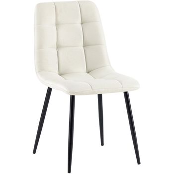 Clp Silla De Comedor Antibes En Tela Crema 55x45x84 Cm