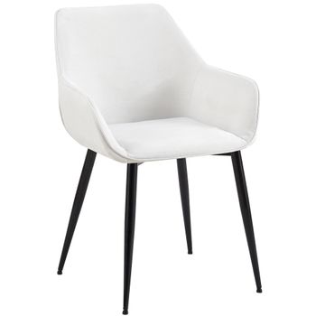 Clp Silla De Comedor Vessa Tela Crema 63x52x82 Cm