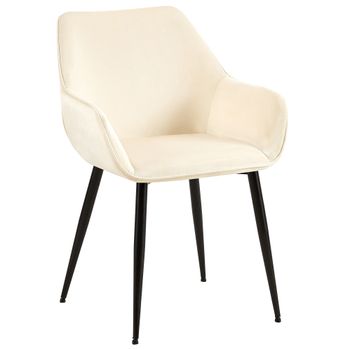 Clp Silla De Comedor Vessa Terciopelo Crema 63x52x82 Cm