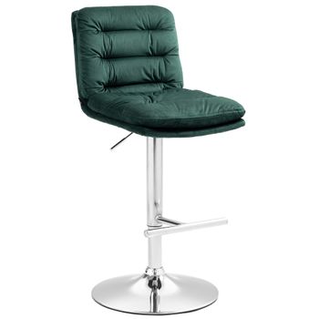 Clp Taburete De Bar Damar En Terciopelo Verde 56x42x94 Cm