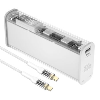 Batería De Emergencia 20000mah 2x Usb Y Usb C 100w 4smarts Lucid Block Blanco