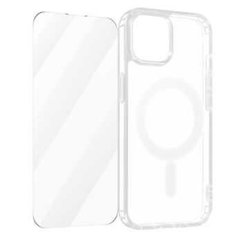 Pack Protección Para Iphone 15 Funda Magsafe Film 4smarts Transparente