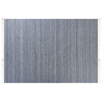 Alfombra Gris 160 X 230 Cm Pet Reciclado Flecos Interior Exterior Malhia - Gris