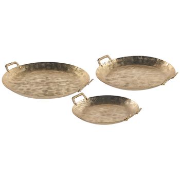 Conjunto de 2 bandejas decorativas de jacinto de agua claro KONTUM