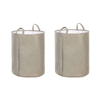 Cestas De Almacenaje 2 Uds Algodón Beige Y Blanco Ø28x28 Cm Vidaxl con  Ofertas en Carrefour