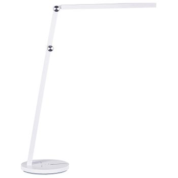 Lámpara De Mesa Led Blanca 48 Cm Material Sintético Interruptor Táctil Dorado - Blanco