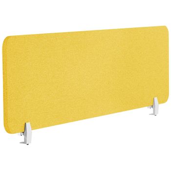 Panel Separador Amarillo Mostaza 160 X 40 Cm Poliéster Pet Pantalla Acústica Oficina Wally - Amarillo