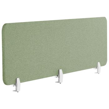 Panel Separador Verde Claro 180 X 40 Cm Poliéster Pet Pantalla Acústica Wally - Verde