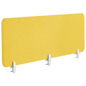 Panel Separador Amarillo Mostaza 180 X 40 Cm Poliéster Pet Pantalla Acústica Oficina Wally - Amarillo