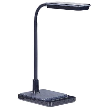 Lámpara De Oficina Led Negra 38 Cm Sintético Brazo Ajustable Regulador Centaurus - Negro