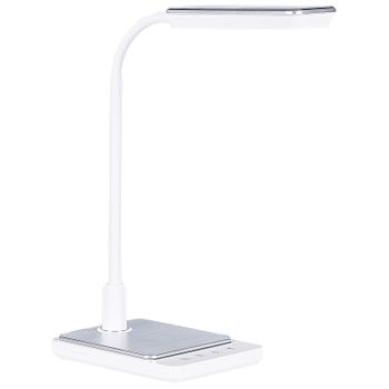 Lámpara De Oficina Led Blanca 38 Cm Sintético Brazo Ajustable Regulador Centaurus - Blanco