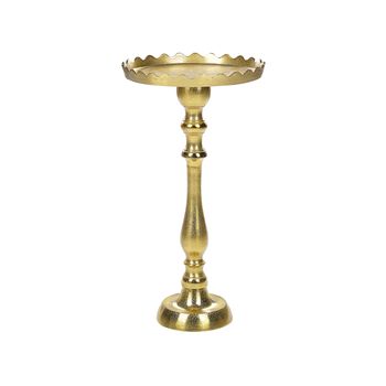 Mesa Auxiliar De Metal Dorado 35 Cm Brillante Glamour Sala De Estar Timaru - Dorado