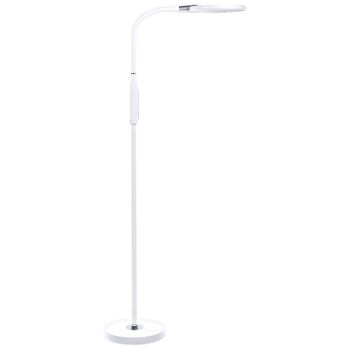 Lámpara De Pie Led Blanca 148 Cm Material Sintético Altura Regulable Cassiopeia - Blanco