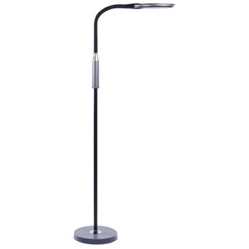 Lámpara De Pie Led Negra 148 Cm Material Sintético Altura Regulable Cassiopeia - Negro