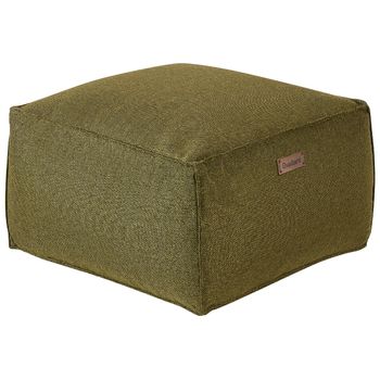 Puf Verde Oliva 50 X 30 Cm Bolas Eps Reposapiés Relleno Sólido Mukki - Verde