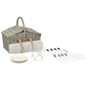 Set Picnic Vichy En Cesta De Mimbre 2051 con Ofertas en Carrefour