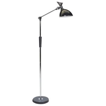 Lámpara De Pie Led Plateado Negro 169 Cm Sintético Regulable Andromeda - Plateado