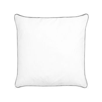 Almohada De Algodón Japara Blanco Plateado 80 X 80 Cm Relleno Poliéster Ribete Pelister - Blanco