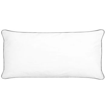 Almohada De Algodón Japara Blanco Plateado 40 X 80 Cm Relleno Poliéster Ribete Pelister - Blanco