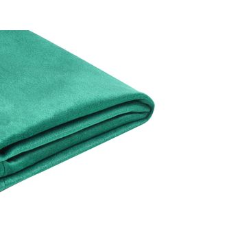 Funda Extraíble De Terciopelo Verde Oscuro Para Cama 90 X 200 Cm Fitou - Verde