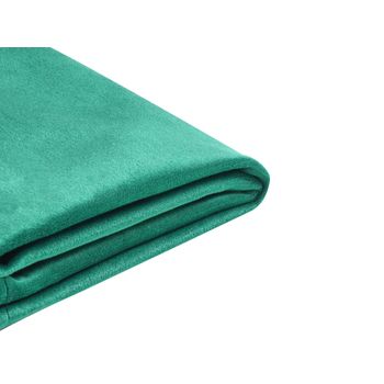 Funda Extraíble Terciopelo Verde Oscuro Para Cama 140 X 200 Cm Fitou - Verde