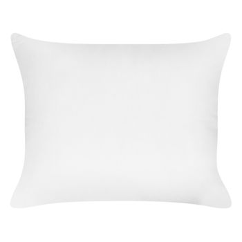 Almohada Cojín Para Dormitorio Rectangular 50 X 60 Cm Algodón De Japara Funda Lyocell Relleno De Poliéster Perfil Bajo Blanco Triglav - Blanco