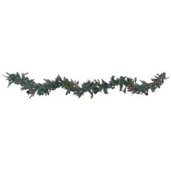 Guirnalda Led Artificial De Navidad 270 Cm Decoración De Pared Verde Whitehorn - Verde