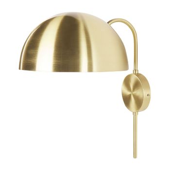 Lámpara De Pared Aplique Retro Glamour Pantalla Metal Sala De Estar Dormitorio Luz Ambiente Oro Wampu - Dorado