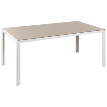 Mesa De Aluminio Plegable Rectangular Para Exterior, Color Blanco, Tamaño:  120x72x71 Cm con Ofertas en Carrefour