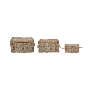 Baúl Almacenaje Madera Contrachapada Blanco Brillo 84x42x46 Cm Vidaxl con  Ofertas en Carrefour