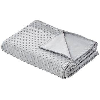 Funda De Manta Pesada Moderna Nórdica Tejido Poliéster Lunares 100 X 150 Cm Gris Callisto - Gris