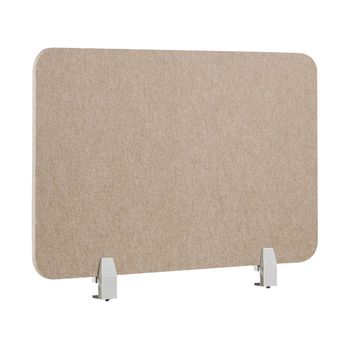 Panel Separador Acústico Biombo Escritorio Pet Abrazaderas De Montaje Tela Tapizado 80 X 50 Cm Beige Split - Beige