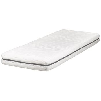 Colchón De Espuma Viscoelástica Con Funda Extraíble De Poliéster Blanco 80 X 200 Cm Jolly - Blanco