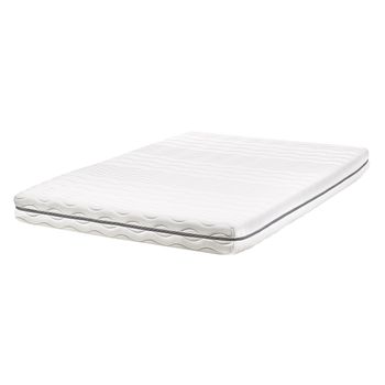 Colchón De Espuma Viscoelástica Con Funda Extraíble De Poliéster Blanco 140 X 200 Cm Jolly - Blanco