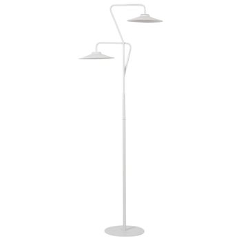 Lámpara De Pie Led Moderna 140 Cm Luz Cálida Oficina Estudio Sala De Estar Blanco Galetti - Blanco