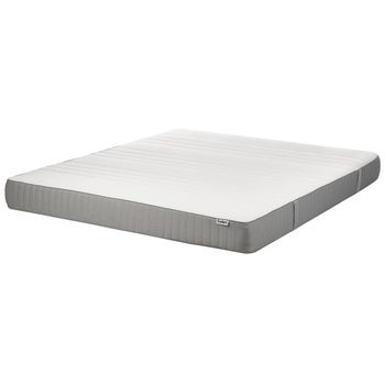 Colchón De Espuma Viscoelástica Firme Duro Con Funda Extraíble De Poliéster Con Cremallera Accesorios De Dormitorio Blanco 180 X 200 Cm Cheer - Blanco