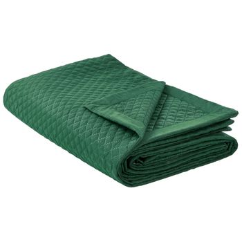 Colcha Cama Manta Decorativa Estampado Poliéster Verde 200 X 220 Cm Nape - Verde