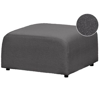 Otomana Moderna Reposapiés Puf Asiento De Bouclé Gris Oscuro Falsterbo - Gris