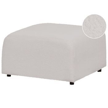 Otomana Moderna Reposapiés Puf Asiento De Bouclé Gris Claro Falsterbo - Gris