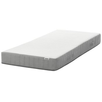 Colchón De Muelles Ensacados Con Asas Relleno De Látex Firmeza Alta Funda Extraíble 7 Zonas 90 X 200 Cm Springy - Blanco