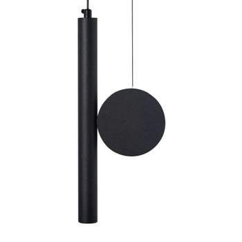 Lámpara Colgante Moderna Luz Led Integrada Pantalla Decorativa Metal Pintado Negro Damas - Negro