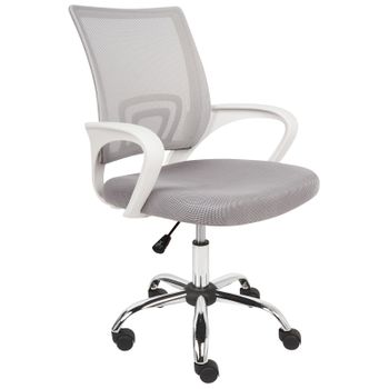 Silla De Oficina Escritorio Giratoria Regulable En Altura Respaldo Reclinable Gris Solid - Gris