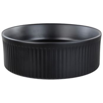 Lavabo Sobre Encimera De Cerámica Mate Negro ⌀ 37 Cm Geldo - Negro