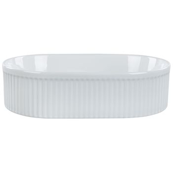 Lavabo Sobre Encimera De Cerámica Blanco Brillante 49 X 31 Cm Geldo - Blanco