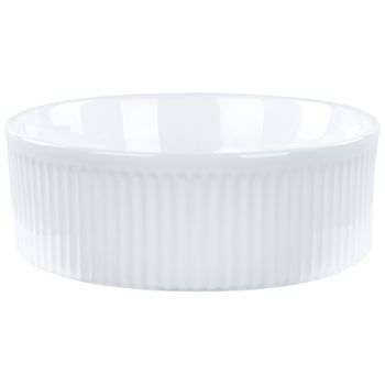 Lavabo Sobre Encimera De Cerámica Blanco Brillante ⌀ 37 Cm Geldo - Blanco