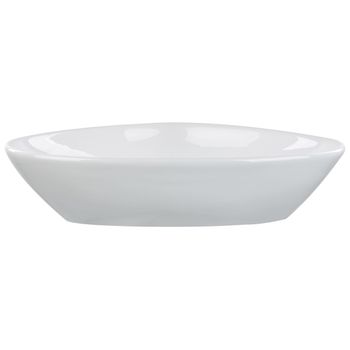 Lavabo De Encimera Baño Irregular Cerámica Blanco Brillante 60 X 39 Cm Tirig - Blanco