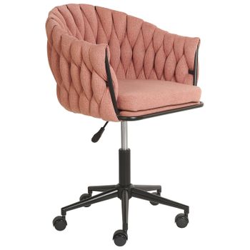 Silla De Oficina De Tela Rosa Giratoria Muebles De Oficina Milan - Rosa