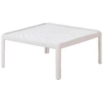 Mesa De Centro De Jardín 69 X 69 Cm Estructura Sintética Beige Claro Ferretti - Beige