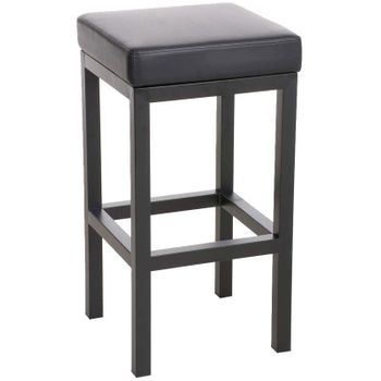 Clp Taburete De Bar Taylor Con Altura De 85 Cm Simil Cuero Negro 41x41x85 Cm