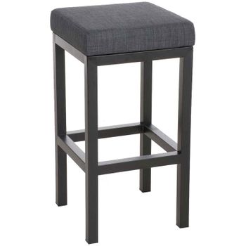 Clp Taburete De Bar Taylor Con Altura De 85 Cm Tela Gris Oscuro 41x41x85 Cm